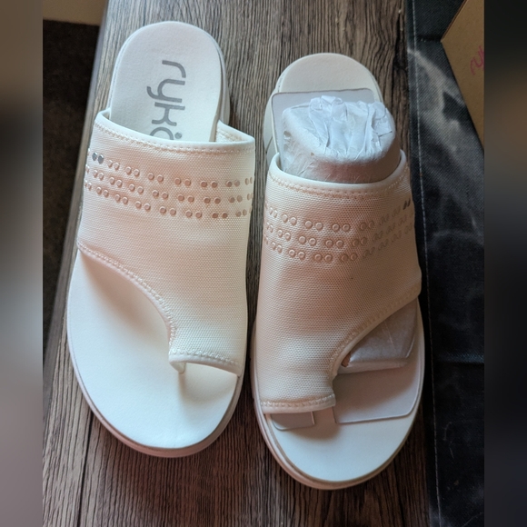 Ryka Women's White Slide Sandals - Picture 5 of 8